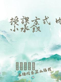 授课方式 肉馅小水饺