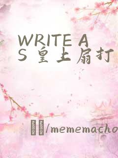 WRITE AS 皇上扇打