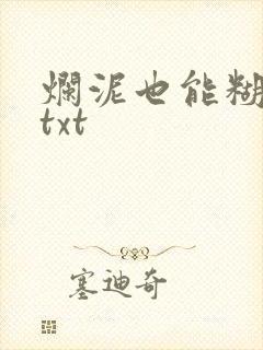 烂泥也能糊上墙txt