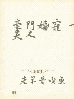 豪门婚宠 一品夫人