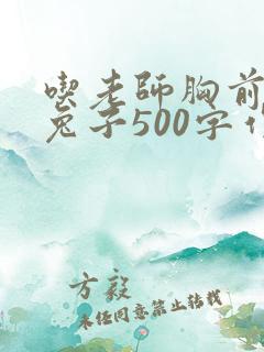 吃老师胸前的小兔子500字作文