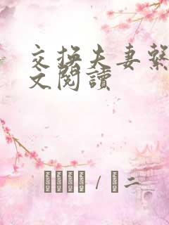 交换夫妻系列全文阅读