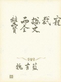 双面总裁宠妻如宝全文