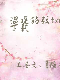 温暖的弦txt下载