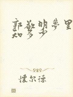 郭敬明梦里花落知多少