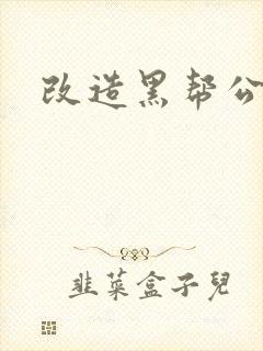 改造黑帮公主