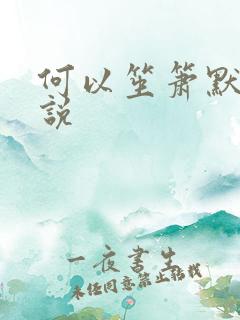 何以笙箫默 小说