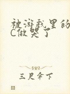 被游戏里的NPC做哭了