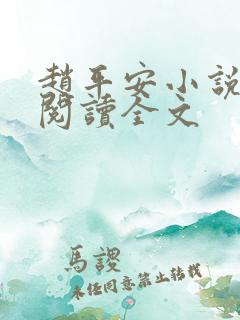 赵平安小说免费阅读全文