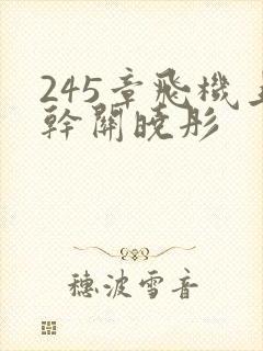 245章飞机上干关晓彤