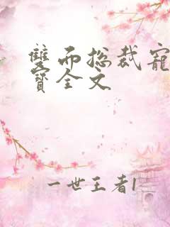 双面总裁宠妻如宝全文