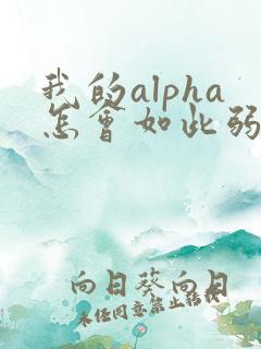 我的alpha怎会如此弱