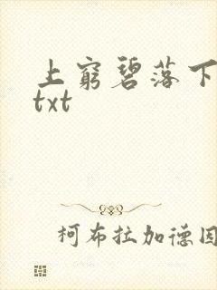 上穷碧落下黄泉txt