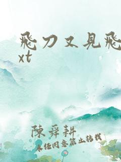 飞刀又见飞刀txt