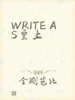 WRITE AS皇上