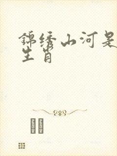 锦绣山河是什么生肖