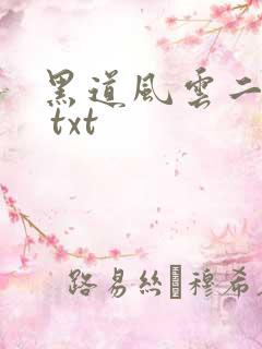 黑道风云二十年 txt