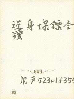 近身保镖全文阅读
