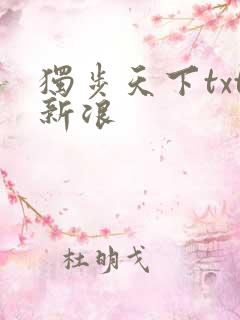 独步天下txt新浪