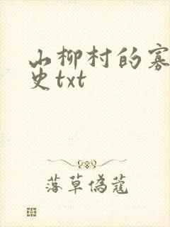 山柳村的寡妇情史txt