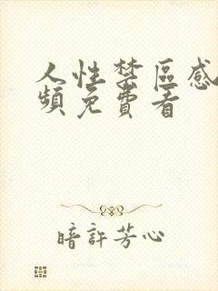 人性禁区感人视频免费看