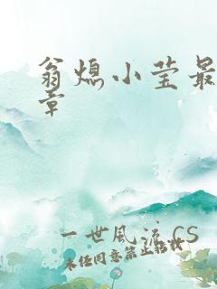 翁熄小莹最新节章