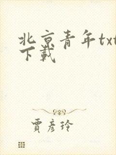 北京青年txt下载