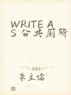 WRITE AS 公共厕所