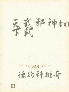 天武邪神txt下载