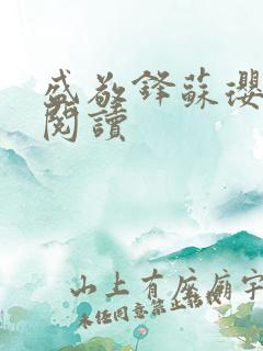 盛敬锋苏璎免费阅读