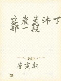 容岩叶沐下楼梯那一段