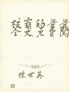 校霸的爸爸小说全文免费阅读