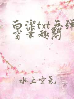 白洁txt无弹窗笔趣阁