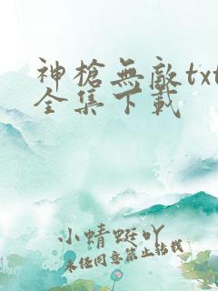 神枪无敌txt全集下载