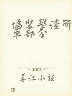 伪装学渣所有开车部分