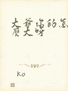 大爷你的怎么这么大呀