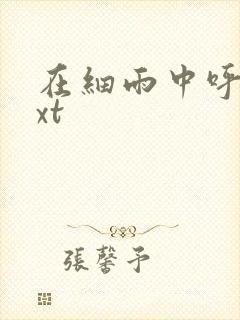 在细雨中呼喊txt