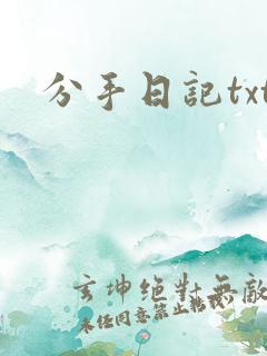 分手日记txt