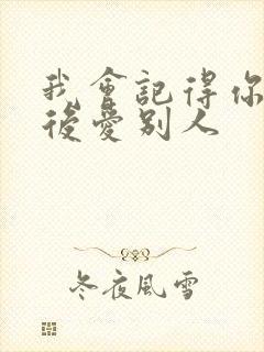 我会记得你 然后爱别人