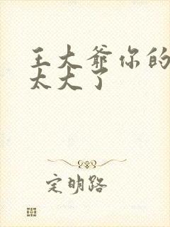 王大爷你的东西太大了