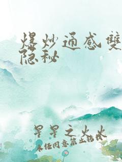 爆炒通感双胞胎隐秘