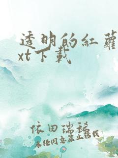 透明的红萝卜txt下载