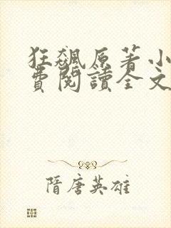 狂飙原著小说免费阅读全文