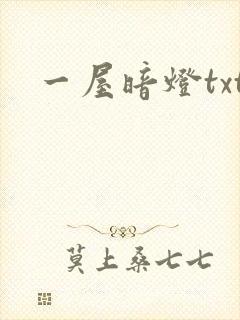 一屋暗灯txt