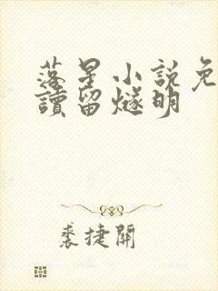 落星小说免费阅读留燧明