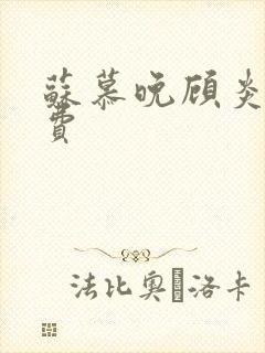 苏慕晚顾炎初免费