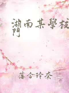 湖南某学校秋千门