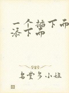 一个插下面一个添下面