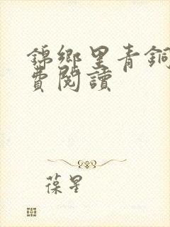 锦乡里青铜穗免费阅读