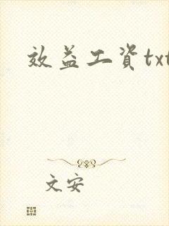 效益工资txt